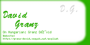 david granz business card